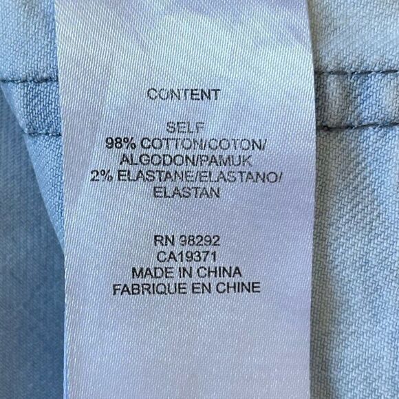 TIBI Skirt Womens 27 Bleached Denim Mini Large Pocket Cotton Stretch - Picture 9 of 10